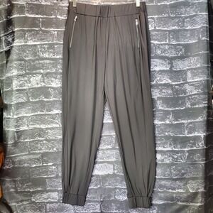 Bagatelle Collection Joggers Pants Womens Small Black Zip Pockets Stretch Silky